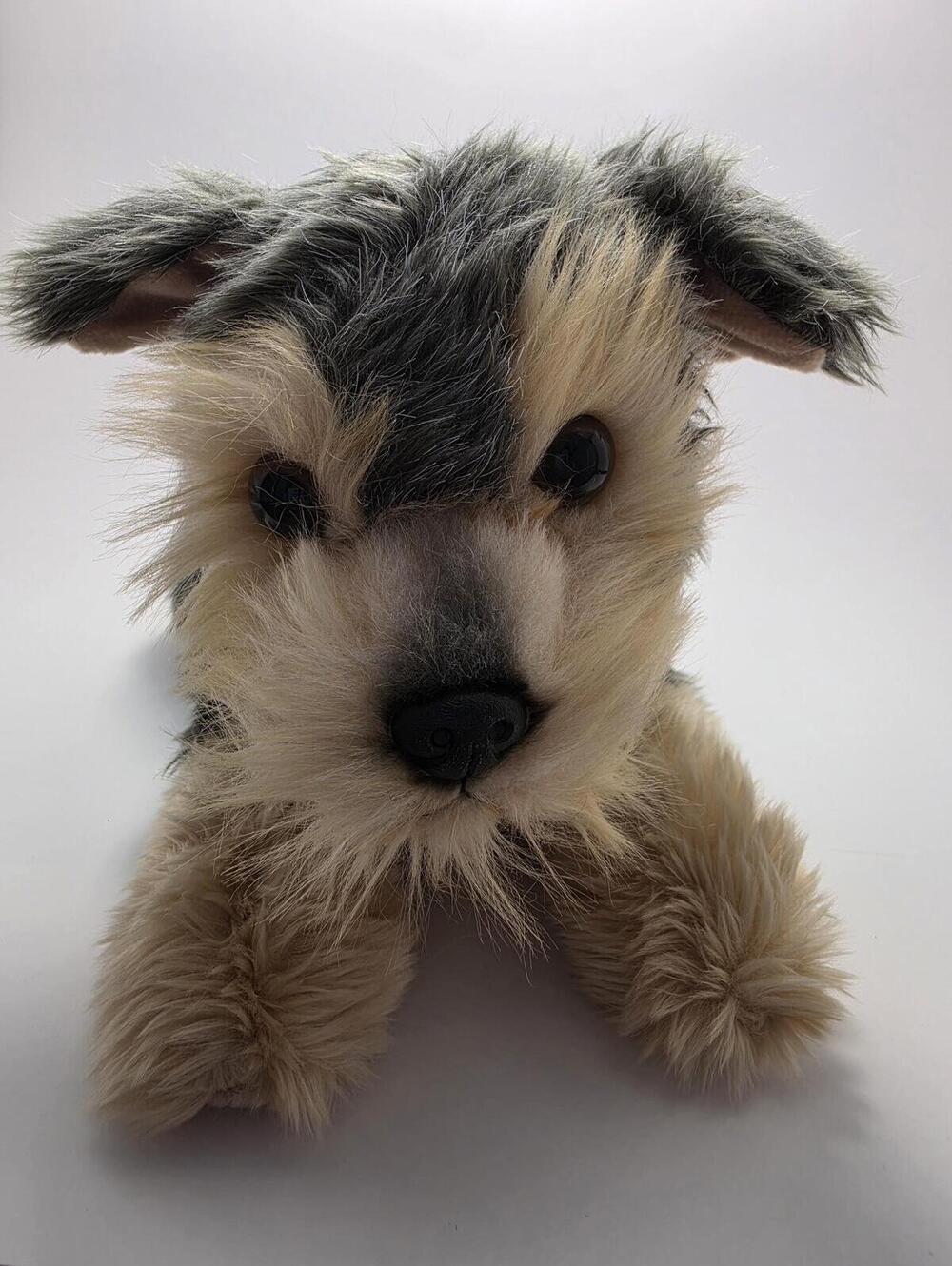 Aurora Yorkie Yorkshire Terrier Puppy Dog Stuffed Animal Plush Laying Down